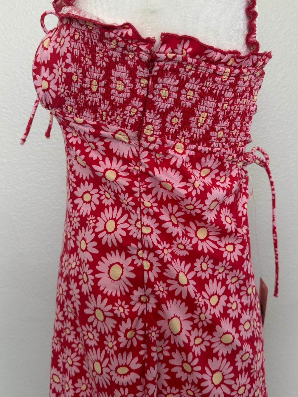 NWT Free People Lucinda Printed Midi Dress - Tomato Daisy - Size Small - Picture 7 of 8